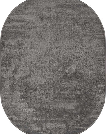 Ковер белорусский 11001 Shaggy Daire 66 Микрофибра овальный (Полипропилен, серый)