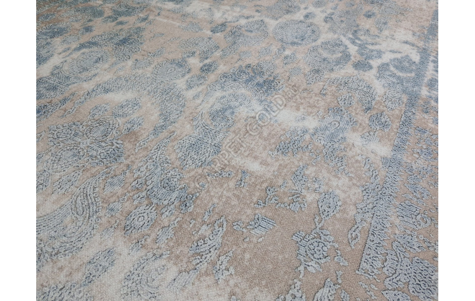 Безворсовый ковер лофт дизайн BANCO P1055 BEIGE-NAVY