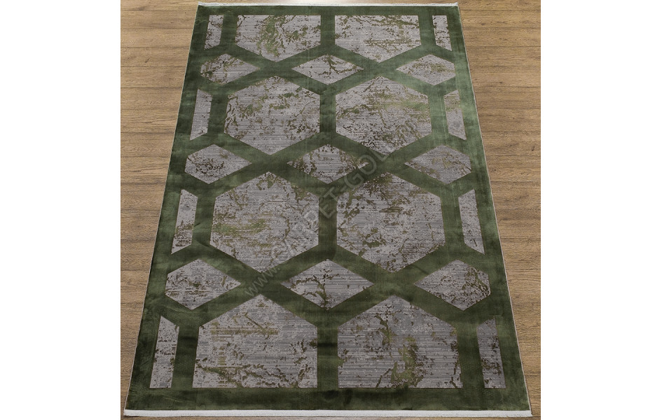 КОВРЫ ДИЗАЙН M570S ЦВЕТ SH_GRAY / D_GREEN Olimpos