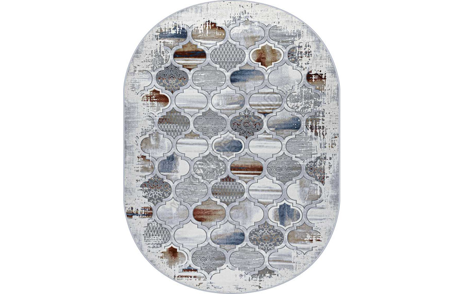 Турецкий ковер Regnum 37373A OVAL TERRA / L.GREY