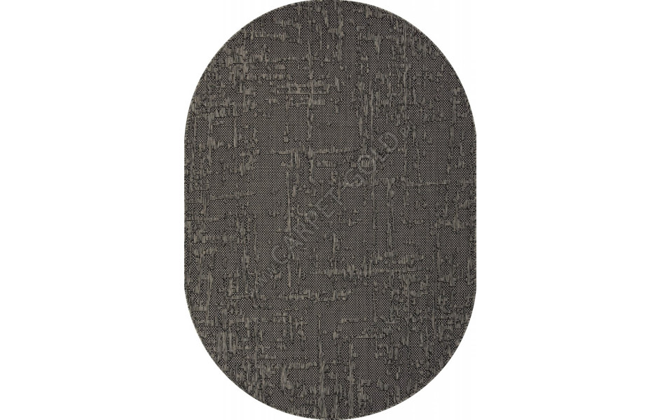 Ковер S136 - BLACK-GRAY - Овал - коллекция KAIR