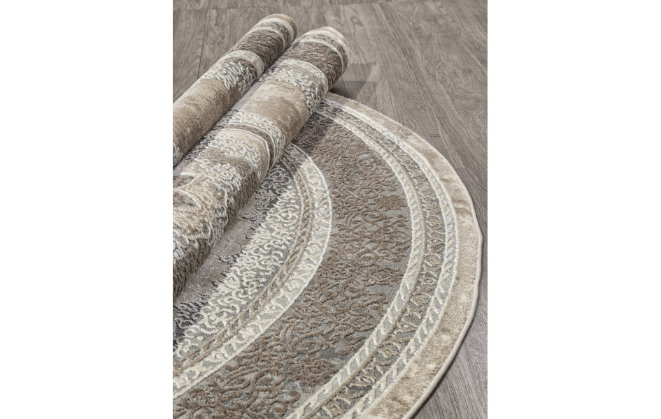 Ковер 04037C - GREY / BROWN - Круг - коллекция ARMINA